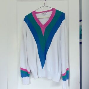 Vintage Cotton V Neck Sweater Medium
